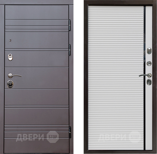 Входная металлическая Дверь Престиж Линия Браун Porte Белый в Солнечногорске