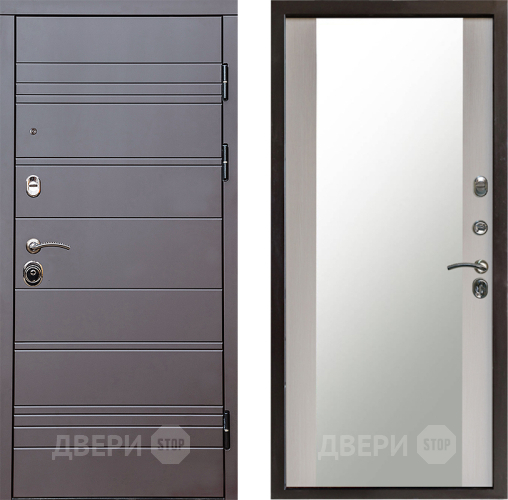 Дверь Престиж Линия Браун Зеркало Лиственница белая в Солнечногорске
