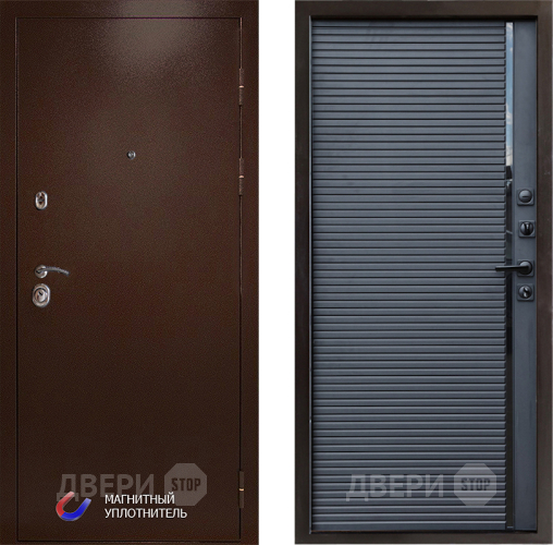 Входная металлическая Дверь Престиж Медь Porte Черный кварц в Солнечногорске