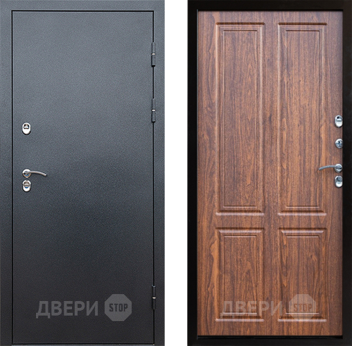 Входная металлическая Дверь Престиж TERMO с терморазрывом Снегирь Серебро Премиум Орех светлый в Солнечногорске