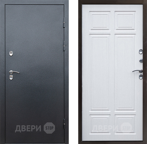 Входная металлическая Дверь Престиж TERMO с терморазрывом Снегирь Серебро Премиум Лиственница белая в Солнечногорске