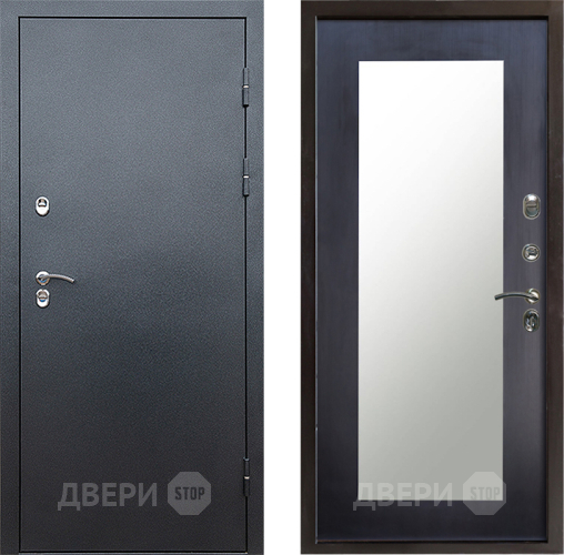 Входная металлическая Дверь Престиж TERMO с терморазрывом Снегирь Серебро Зеркало пастораль Венге в Солнечногорске