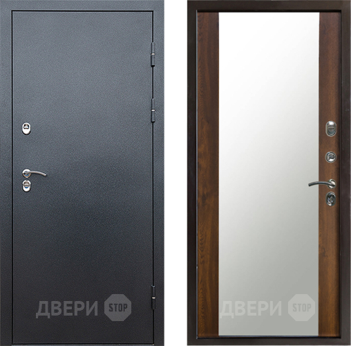 Входная металлическая Дверь Престиж TERMO с терморазрывом Снегирь Серебро Зеркало Дуб в Солнечногорске