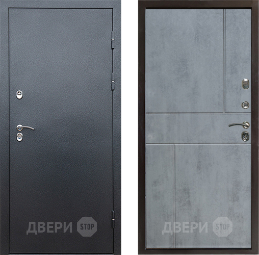 Входная металлическая Дверь Престиж TERMO с терморазрывом Снегирь Серебро Горизонт Бетон темный в Солнечногорске