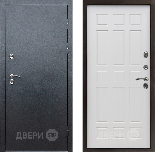 Входная металлическая Дверь Престиж TERMO с терморазрывом Снегирь Серебро Спарта Лиственница белая в Солнечногорске