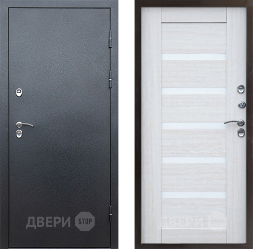Входная металлическая Дверь Престиж TERMO с терморазрывом Снегирь Серебро Царга Лиственница белая в Солнечногорске