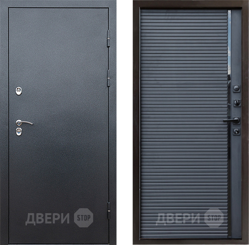 Дверь Престиж TERMO с терморазрывом Снегирь Серебро Porte Черный кварц в Солнечногорске