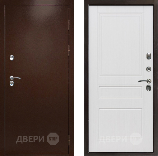 Дверь Престиж TERMO с терморазрывом Снегирь Медь Классика Белое дерево в Солнечногорске