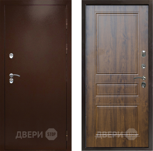 Входная металлическая Дверь Престиж TERMO с терморазрывом Снегирь Медь Классика Дуб в Солнечногорске
