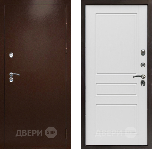 Входная металлическая Дверь Престиж TERMO с терморазрывом Снегирь Медь Классика Лиственница белая в Солнечногорске