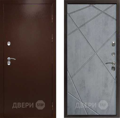 Входная металлическая Дверь Престиж TERMO с терморазрывом Снегирь Медь Лучи Бетон темный в Солнечногорске