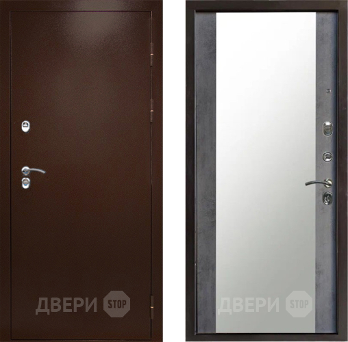 Дверь Престиж TERMO с терморазрывом Снегирь Медь Зеркало Бетон темный в Солнечногорске