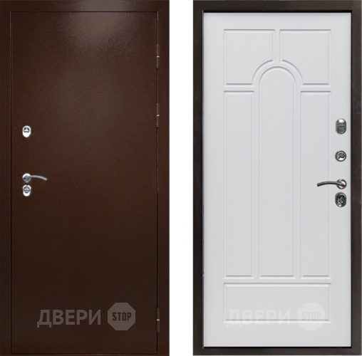 Дверь Престиж TERMO с терморазрывом Снегирь Медь Арка Белое дерево в Солнечногорске