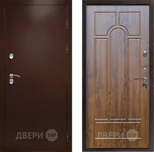 Входная металлическая Дверь Престиж TERMO с терморазрывом Снегирь Медь Арка Дуб в Солнечногорске