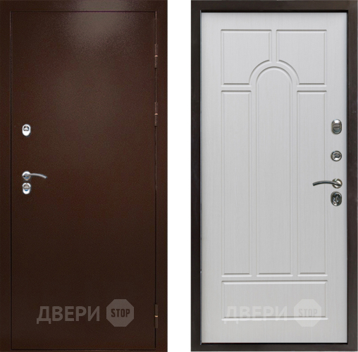Входная металлическая Дверь Престиж TERMO с терморазрывом Снегирь Медь Арка Лиственница белая в Солнечногорске