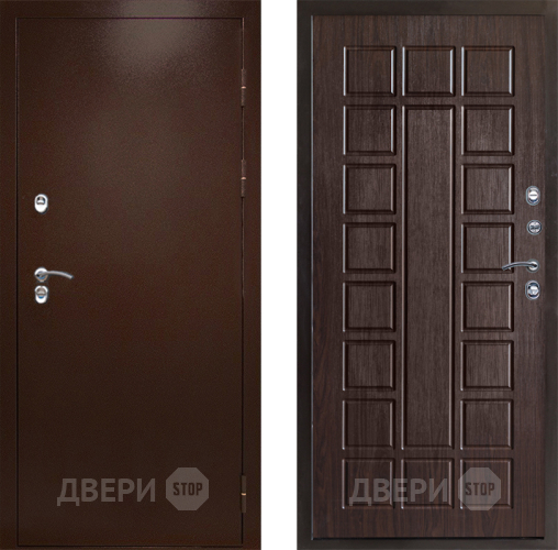 Входная металлическая Дверь Престиж TERMO с терморазрывом Снегирь Медь Престиж Венге в Солнечногорске