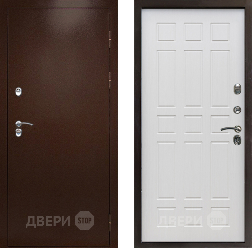 Входная металлическая Дверь Престиж TERMO с терморазрывом Снегирь Медь Спарта Лиственница белая в Солнечногорске