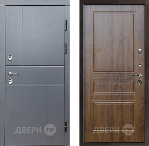 Входная металлическая Дверь Престиж TERMO с терморазрывом Горизонт Грэй Классика Дуб в Солнечногорске