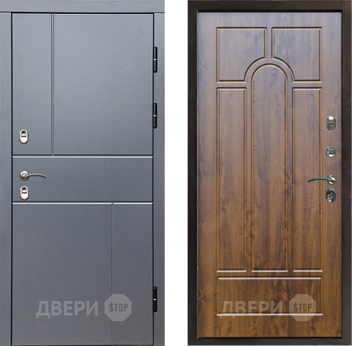 Входная металлическая Дверь Престиж TERMO с терморазрывом Горизонт Грэй Арка Дуб в Солнечногорске
