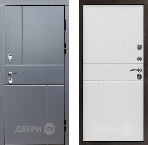 Входная металлическая Дверь Престиж TERMO с терморазрывом Горизонт Грэй Горизонт Бетон белый в Солнечногорске