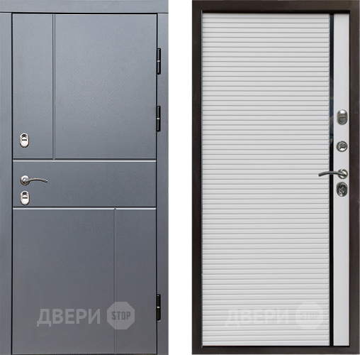 Входная металлическая Дверь Престиж TERMO с терморазрывом Горизонт Грэй Porte Белый в Солнечногорске