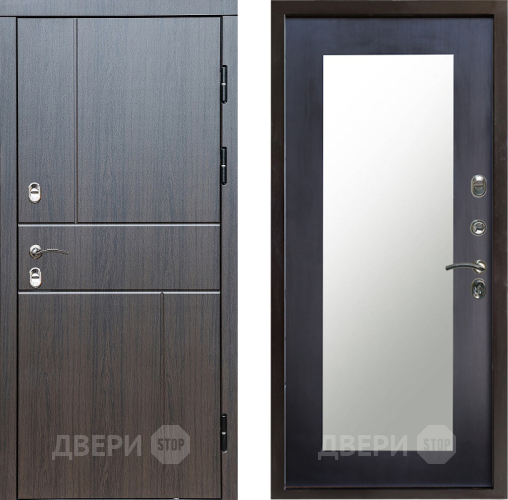 Входная металлическая Дверь Престиж TERMO с терморазрывом Горизонт Венге Зеркало пастораль Венге в Солнечногорске