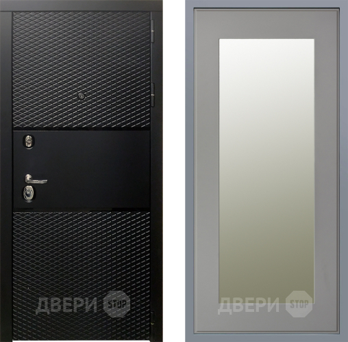 Дверь Заводские двери Тефлон Зеркало Модерн Грей софт в Солнечногорске