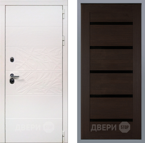 Дверь Заводские двери Дэко Вайт СБ-1 орех тисненый в Солнечногорске