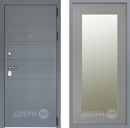 Дверь Заводские двери Лира Софт графит Зеркало Модерн Грей софт в Солнечногорске
