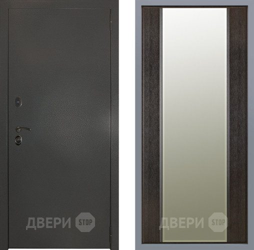 Дверь Заводские двери Эталон 3к антик серебро Зеркало Макси Венге в Солнечногорске