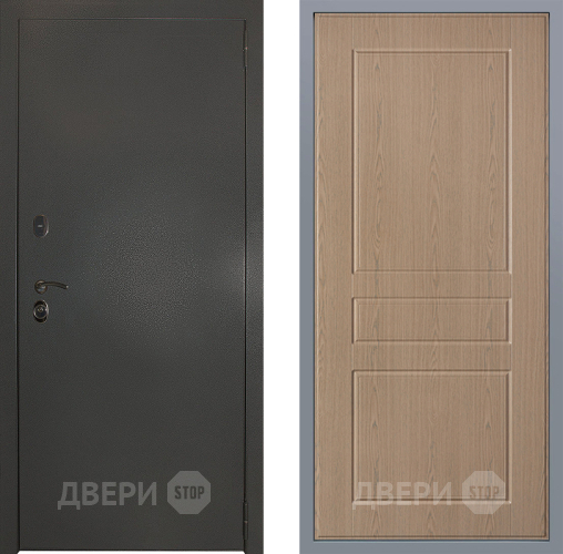 Дверь Заводские двери Эталон 3к антик серебро К-2 Беленый дуб в Солнечногорске