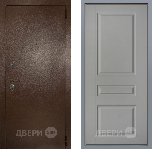 Дверь Заводские двери Эталон 3к антик медь Стокгольм Грей софт в Солнечногорске