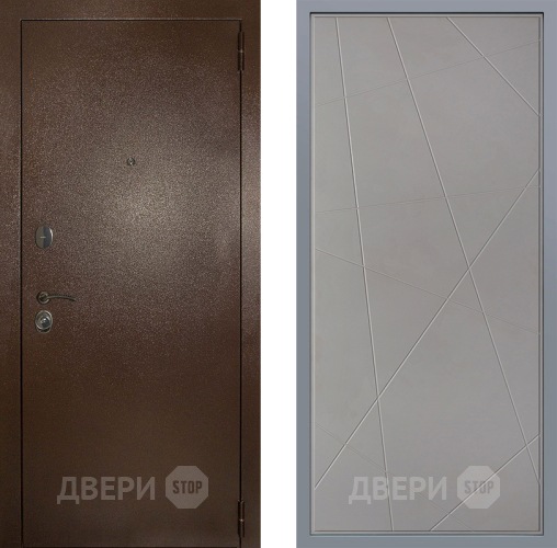 Дверь Заводские двери Эталон 3к антик медь Флитта Грей софт в Солнечногорске