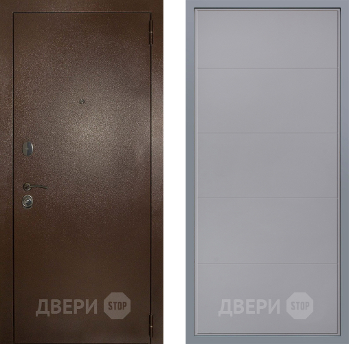 Дверь Заводские двери Эталон 3к антик медь Тривия Грей софт в Солнечногорске
