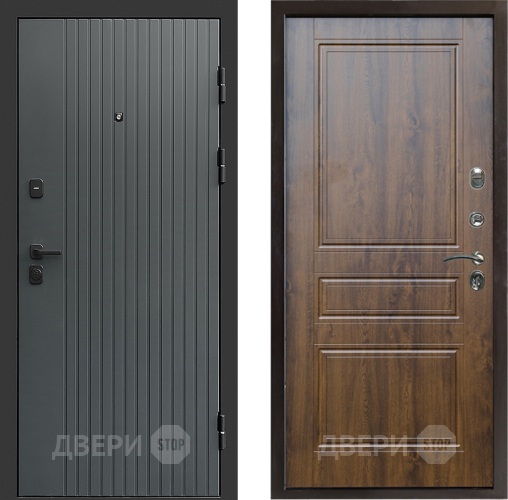 Входная металлическая Дверь Престиж Tvist Grey Классика Дуб в Солнечногорске
