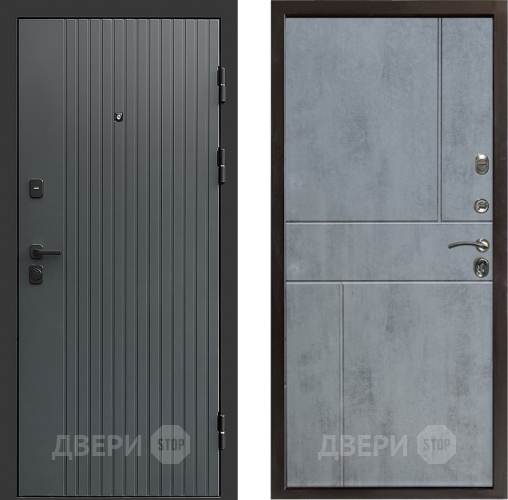 Входная металлическая Дверь Престиж Tvist Grey Горизонт Бетон темный в Солнечногорске