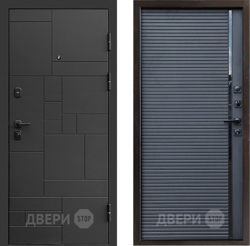Входная металлическая Дверь Престиж Kvadro Porte Черный кварц в Солнечногорске