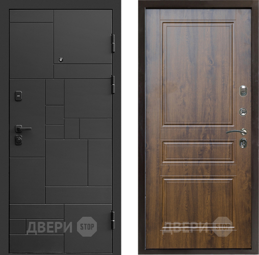 Входная металлическая Дверь Престиж Kvadro Классика Дуб в Солнечногорске