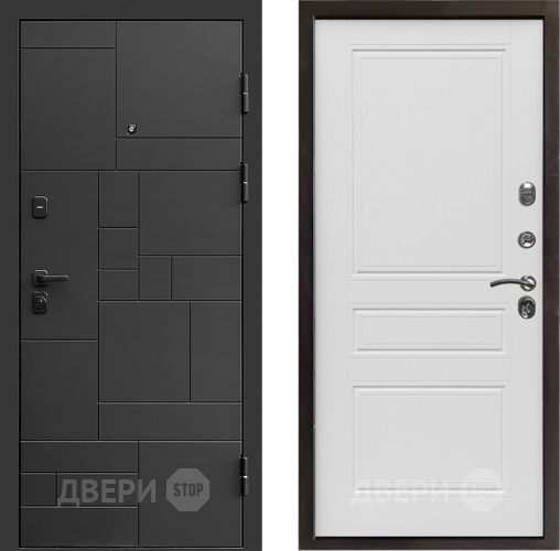 Входная металлическая Дверь Престиж Kvadro Классика Лиственница белая в Солнечногорске