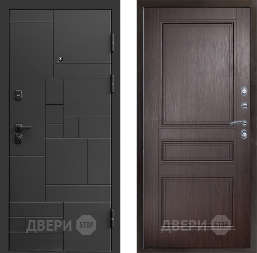 Входная металлическая Дверь Престиж Kvadro Классика Венге в Солнечногорске