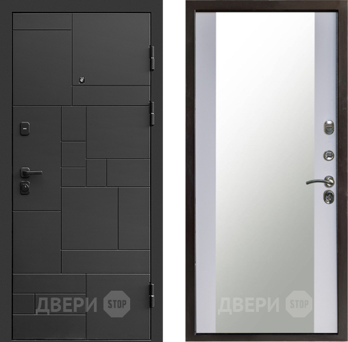 Дверь Престиж Kvadro Зеркало Белый софт в Солнечногорске