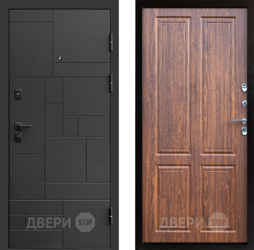 Входная металлическая Дверь Престиж Kvadro Премиум Орех светлый в Солнечногорске