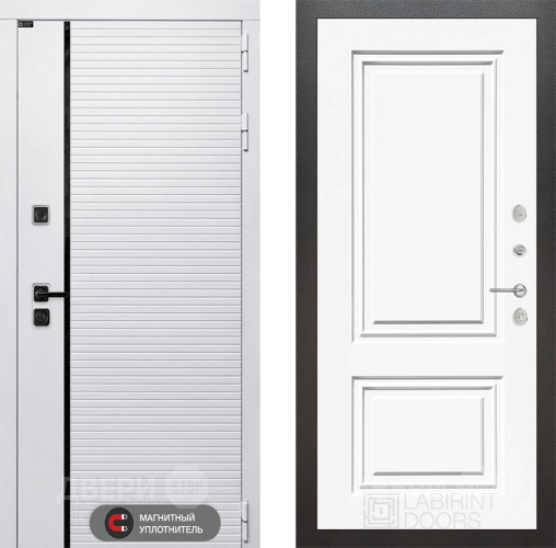 Дверь Лабиринт (LABIRINT) Royal 26 Белый (RAL-9003) в Солнечногорске