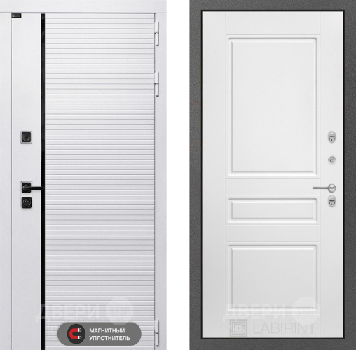 Дверь Лабиринт (LABIRINT) Royal 03 Белый софт в Солнечногорске