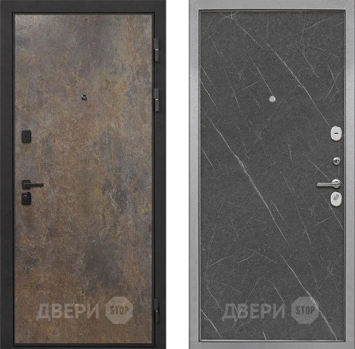 Дверь Интекрон (INTECRON) Профит Black Гранж Гладкая Гранит лава оникс в Солнечногорске