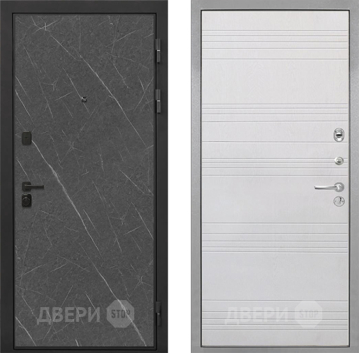 Входная металлическая Дверь Интекрон (INTECRON) Профит Black Гранит Лава Оникс ФЛ-316 Белый ясень в Солнечногорске