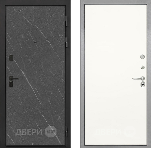 Входная металлическая Дверь Интекрон (INTECRON) Профит Black Гранит Лава Оникс Гладкая Слоновая кость в Солнечногорске