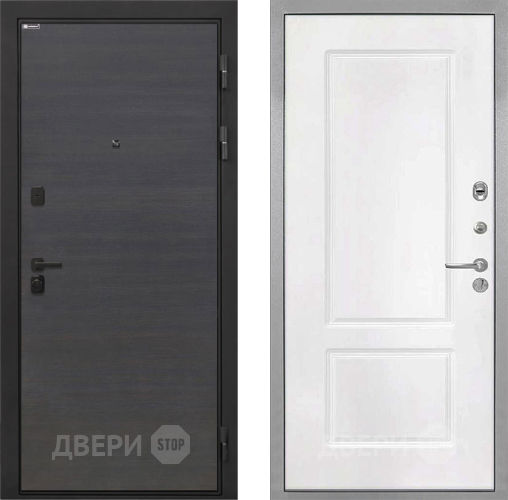 Входная металлическая Дверь Интекрон (INTECRON) Профит Black Эковенге КВ-2 Белый матовый в Солнечногорске
