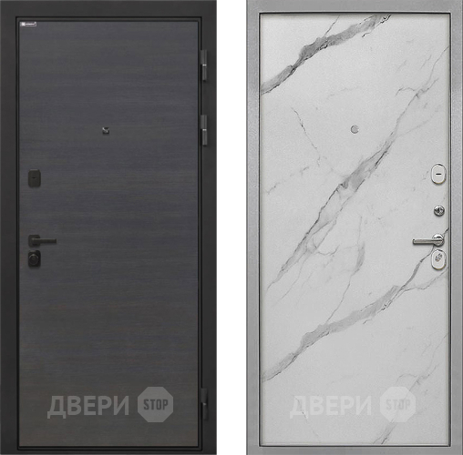 Входная металлическая Дверь Интекрон (INTECRON) Профит Black Эковенге Гладкая Мрамор натуральный арктик в Солнечногорске