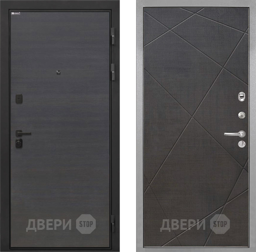 Входная металлическая Дверь Интекрон (INTECRON) Профит Black Эковенге Лучи-М Венге распил кофе в Солнечногорске